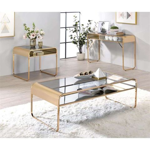 Furniture Of America Mexller Contemporary Metal 2-Piece Coffee Table ... throughout Furniture Of America Vasket Contemporary Metal 2-Piece Coffee Table Set In White